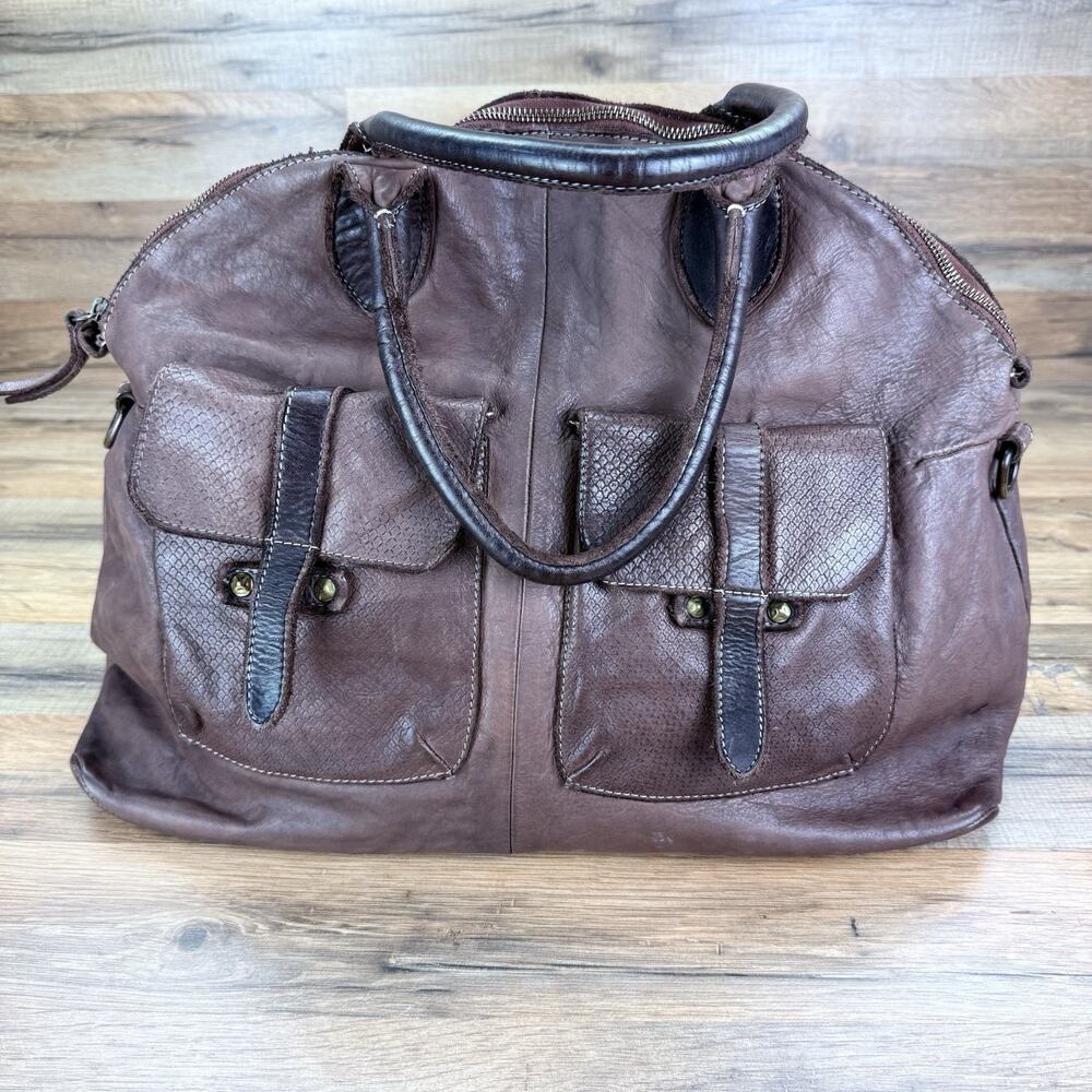 Costanza Rota Lisa Bag Made In Italy Leather Handbag Purse Woven Details